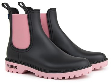 VERBENAS Stivali da Pioggia Gaudi Mate Negro-Rosa - Talla: 38