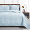 Love's cabin Tagesdecke 240x260 Spa Blau, Weiche Bett Quilt Leichte Mikrofaser Tagesdecken Bettüberwurf 240x260, Moderne Bedspread mit Münzmuster für alle Jahreszeiten