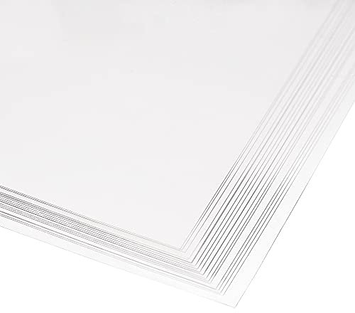 sourcing map 0.1mm Thick A4 Size Clear PVC Sheet 297mm x 210mm Transparent Rigid Plastic Sheet,Office,DIY Cutting,20pcs