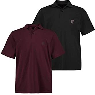 JP 1880 Herren Bis 7XL, Poloshirts, 2er-Pack, Piqué, Seitenschlitze, Regular Fit, Poloshirt (2er Pack)