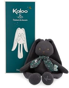 Kaloo - Lapinoo - Pantin Lapin - Baby Plüsch Jersey und Strick - 25 cm - Farbe Grau Violett - Sehr weiches Material - Geschenkbox - Ab Geburt, K972205