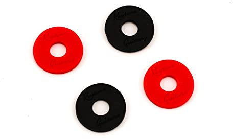 Strap Block Buttons 4er Mix-Set rot schwarz Gitarrengurt Sicherungen Bass Security Sicherheit