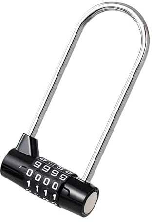 Qrity Cadenas de Sécurité Cadenas à Code 4 Chiffres Cadenas à Bagages Cadenas à Combinaison de Chiffres,Noir