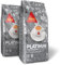 Delta Cafés - Café en Grano Platinum - 2 Paquetes de 1 Kg - Intensidad 12 - Mezcla de Granos de Café Arábica y Robusta con Tueste Natural - Muy Aromático Notas Caramelo, Chocolate y Palomitas
