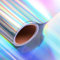 ZJTAPE Rotolo di Vinile Olografico in Vinile arcobaleno - 30,5 x 153 cm, Lucido Metallizzato Adesivo Permanente in Vinile Spettro Argento per Decorazione di Festa di Compleanno, Macchina da Taglio.