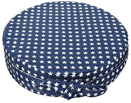 Chickwin Sitzerhöhung Stuhl Kind, Waschbar Baby Tragbar Sitzkissen Kinder Tragbares Boostersitze Verstellbar Zerlegbar Kleinkind Sitzerhöhung Kissen für Esstisch Reise (32x32x8cm,blauer Stern)