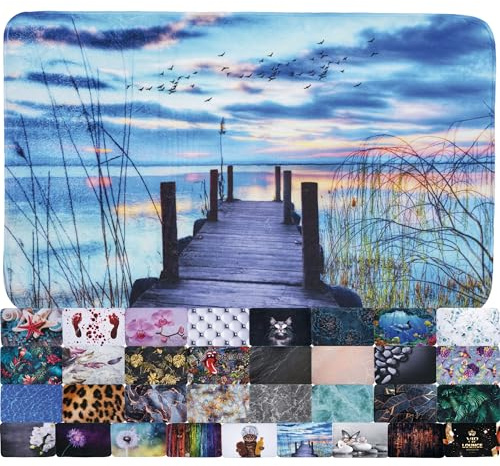 Sanilo Bath Mat, Wide Choice of Beautiful Non-Slip Bath Rugs, Super Soft, Quick-Drying, Washable (Sunset, 70 x 110 cm)