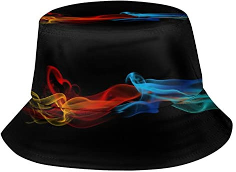 DJNGN Bucket Hat Brim Cap Sonnenhut Trippy Fisherman Hats Packable Cap Abstrakter Hut für Erwachsene