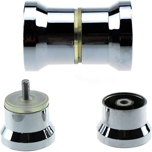 YUANQIAN 2 Packs Shower Door Knobs Shower/Bath Door Handle Chrome Finish(XT-Door Knobs)