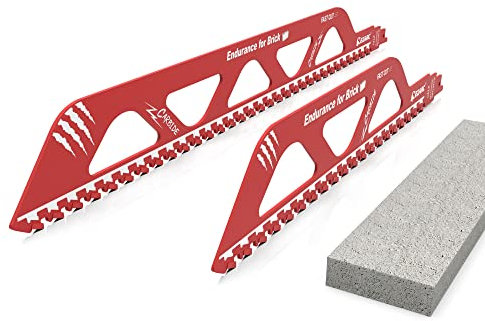 EZARC Säbelsägeblätter Stein Säbelsägeblatt aus Hartmetall Sägeblätter Set für Porenbeton, Hohlziegel, roten Backstein -300mm+450mm (2 Stück)