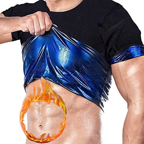 Canotta Dimagrante Uomo Maglia Sauna Sudare Snellente Polimero Maglietta Sportivo Gilet Modellante Sauna Fitness Manica Corta T Shirt Palestra Sudore Sportivo Body Shaper ( Color : Man , Size : XXL )