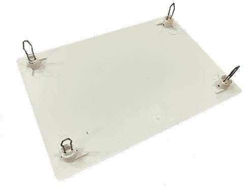 CABLEPELADO Tapa de caja de registro Cuadrada | Tapa para caja de derivación empotrada | Fijación a presión mediante dos pestañas | Tapa para cajas de 100 mm cada lado | Blanco