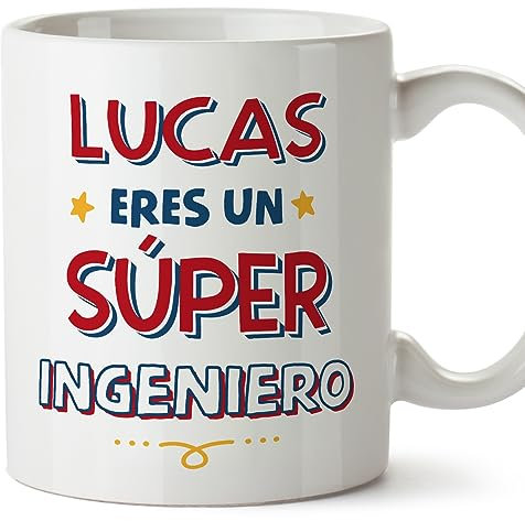MUGFFINS Tazas Personalizadas para INGENIERO hombre - En Español - Eres Súper - 11 oz / 330 ml - Regalo Personalizable original y divertido
