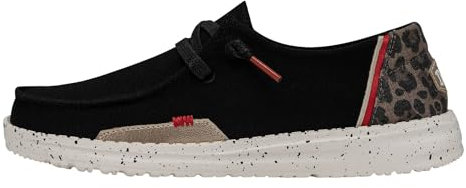Hey Dude Wendy Damen Boho Slip-On Freizeitschuhe Loafer, Schwarz ,40.5 EU