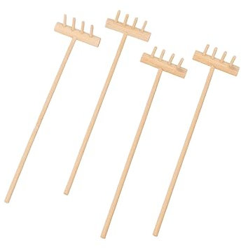 IMIKEYA 8 Pcs Ornement pour Enfants Râteau De Décor Mini Râteau À Râteau De Toit Râteau De Jardin Zen Mini Jardin De Miniature Petit Râteau pour Jardin Zen