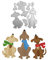Sredwtk Hund Stanzschablonen Weihnachten Metall Prägeschablonen Stanzformen Schneiden für DIY Karte Sammelalbum Scrapbooking Fotoalbum Deko Cutting Dies