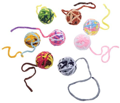 DOITOOL Katzenspielzeug, 8st Katze Wolle Ball Katzen Spielzeugfisch Katzenminze Spielzeug Katzen Katzenball-Spielzeug Spielzeuge Kätzchen Spielzeug Aus Wollgarn Beissen Wollknäuel Pet-Ball Filzkugeln