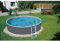 Paradies Pool® Aufstellpool Splash Pool Komplettset rund 360 x 110 cm grau inkl. Filteranlage, Leiter und Vlies