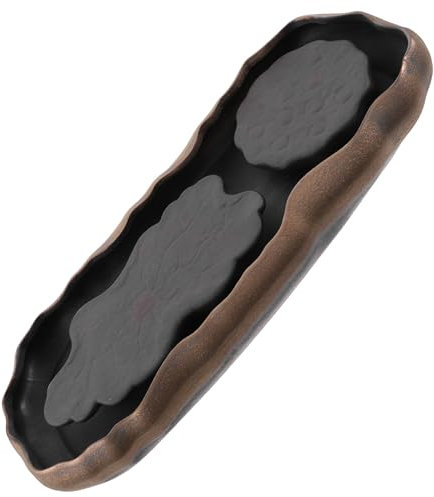 Cabilock 1 Pc bandeja de te plato para servir bandeja para tetera oficina office titular de la tetera pequeña mesa de té cerámica bandeja de tazas de té casa de te colocar