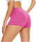 DDOBB Short de sport court pour femme - Taille haute - Short de gym - Ventre - Opaque - Short de cyclisme - Short de sport - Caleçon, Rose, XS
