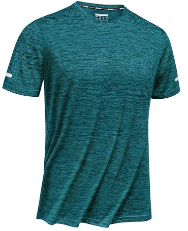 TACVASEN Sport Tshirts Herren Kurzarm Funktionsshirt Meliert Laufshirt