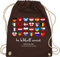 Turnbeutel Rucksack - WM Taschen - Im Fußball vereint - Deutschland EM 2024 Länder - Unisize - Braun - fußball-em fanartikel fussball europameisterschaft fanartikel+em+2024 zur eu fan fu ball 24