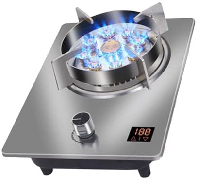 Cuisiniere Gaz - Acier Inoxydable 7,2 KW Gaziniere Gaz - Cuisine Avec Fonction Minuterie Cuisinière À Gaz De Camping, Cuisinières À Gaz De Table Et Encastrées, Taille De Flamme Réglable (Size : LPG)