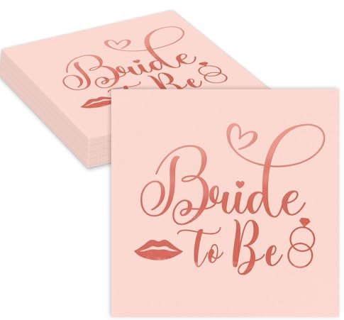 20 Stück Bride To Be Servietten,Servietten Jga Frauen,Rosegold Servietten Bride,Jga Deko Frauen,Bride To Be Deko,Bride Servietten,Junggesellenabschied Frauen Servietten