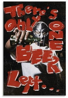CTATOGE Rapper Poster Mf Doom Poster Leinwand Gemälde Wandkunst Bild Wohnkultur Druck für Schlafzimmer Wohnzimmer 30 x 45 cm Ungerahmt