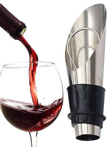 Bouchon et verseur de vin, bec verseur de bouteille de vin avec bouchon | 2 bouchons de bouteille scellés 2 en 1 pour champagne,Conservateur de boisson étanche, verseur de vin en acier inoxydable pour