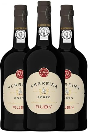Sogrape Ferreira Ruby Porto 75 cl Verstärkter Wein (Karton mit 3 Flaschen von 75 cl)