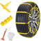 Oziral Schneeketten 10 Stück Anti Rutsch Einstellbare Ketten Reifen Rad für Auto, LKW, SUV. Fahrbahn, Schnee Straßen, Auto Sicherheit, Eisschlamm, Klettern, Breite 145-295 mm (5.7 in - 11.6 in)