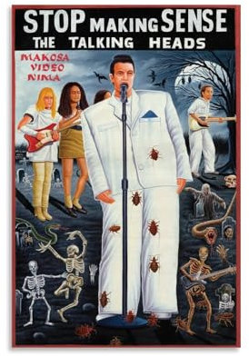 XFPOBH Poster auf Leinwand, Motiv: The Talking Heads, Rockband, Wandkunst, Bild, Heimdekoration, Druck für Schlafzimmer, Wohnzimmer, 30 x 45 cm, ungerahmt, 9 Stück