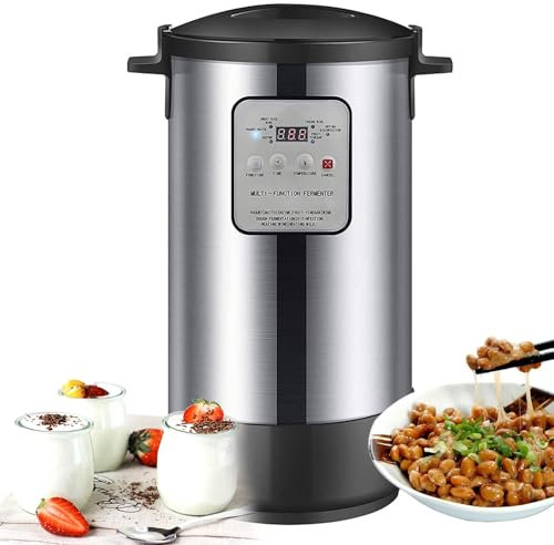 FAcoLL Yogurtera automática de 12 litros, máquina de fermentación Comercial con Control de Temperatura y Tiempo Ajustable, máquina para Hacer Yogur de Acero Inoxidable para Restaurante en casa