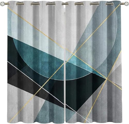 3D Schattierung Vorhänge - Bunte Abstrakte Streifen 300 (B) X 280 (H) cm Gardinenschal Vorhang Für Wohnzimmer Schlafzimmer Schlaufenschal Isolierung Lärmminderung Mädchen Raumdekoration 9426351267878
