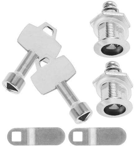 OUNONA 2satz Dreieckiges Nockenschloss Mülltonnen Mit Schlüsseln Aus Metall Für Gemeinschaftliche Mülltonnen Mit Schlüsselloch Geeignet Für Schränke Und Briefkästen Silberfarben Für Außen