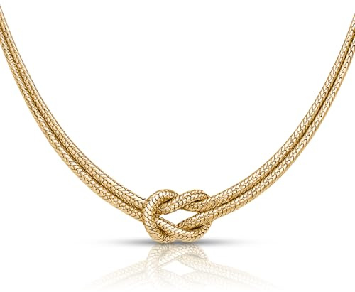 Louis Ciocchetti dal 1887- Collana Argento 925 Con Nodo, Regolabile, Nodo Simbolico per Amore, Amicizia e Infinito ideale per regalo San Valentino, made in italy