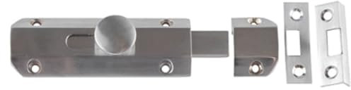 Premium Architectural Slide Door Bolts in Satin Nickel (100x35mm) for Enhanced Security - Door Bolt Lock