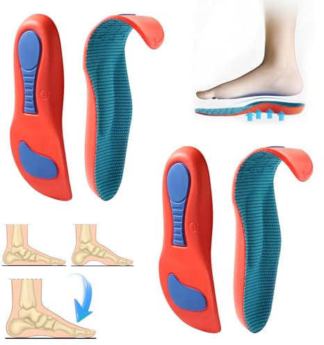 2 Paar Orthopädische Einlegesohlen Fersensporn Einlagen Senkspreizfuß für Plantarfasziitis, Plattfuß Herren Damen，Kann Auch für Einlegesohlen Arbeitsschuhe Schuheinlagen Schuhe (S,37-38)