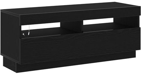 vidaXL LED TV-Möbel Schwarz Eiche 100x35x40 cm Holzwerkstoff