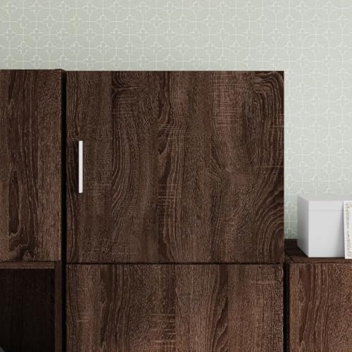 THOYTOUI Wandschrank, Hängeschrank Apothekerschrank Anrichte Wandregal Geeignet für Corridoio Camera da letto Cucina Ufficio Braun Eichen-Optik 45x42,5x40 cm Holzwerkstoff