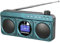 Altavoz Bluetooth portátil Mini Boombox con USB, TF, radio FM, reproductor retro estéreo, grabadora, alarma de reloj, pantalla LED para uso doméstico y exterior
