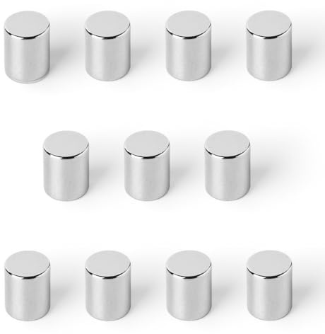 Strong Magnets Neodym Magnet - Rund 8 x 10 mm - 10 Stück - Extra stark, hält bis 2,6 KG - Für Magnettafel, Kühlschrank, Whiteboard, Pinnwand, Büro
