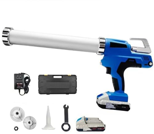 Pistolet À Calfeutrer Électrique, Pistolet À Colle À Mastic À 6 Vitesses Réglables, Pistolet À Calfeutrer Sans Fil Li-ion 21 V, Canon Rotatif À 360 °, Fonction Anti-goutte À Rétraction Automatique(One