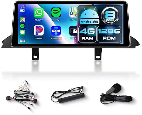 VECHTEL Radio Coche 8 Core 4G+128G Android 15 para BMW 3 4 Series F30 F31 F34 F32 F33 F36 320i 328i 335i 435i 428i 420i 2013-2017, 10.25'' HD Pantalla con Carplay Android Auto GPS Wi-Fi DSP Bluetooth