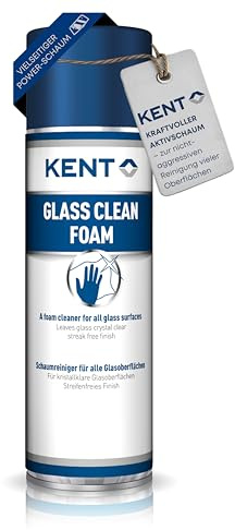 KENT Glass Clean Foam – parfümfreier Glasreinigungs-Schaum für streifenfreie Reinigung