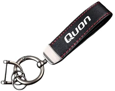 DYBFKX Auto Leather Schlüsselanhänger,Für Nismo Quon Autoschlüsselbund Personalisierter Logo Damen Herren Geschenk Dekoration Zubehör