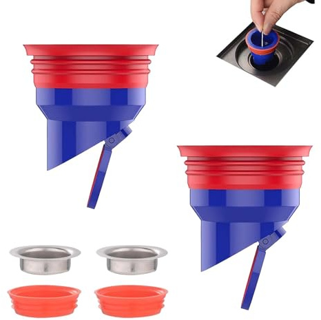 SIXHAOBU 2er Geruchsverschluss Dusche Set, 35-52mm Geruchsverschluss Bodenablauf Keller, Abläufe Rückflussverhinderer Odor Proof Floor Drain for Sewer Duschboden Ablauf Rückflussverhinderer