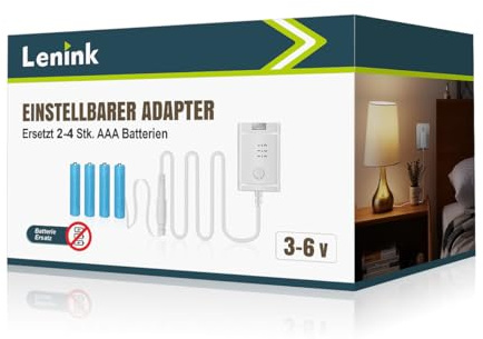 Lenink DOOMAY - Fuente de alimentación para pilas AAA y 4AAA (3 V, 4,5 V, 6 V, compatible con ThermoPro TP49W-3, báscula de cocina digital, timbre inalámbrico, despertador digital DOOMAY, decoración