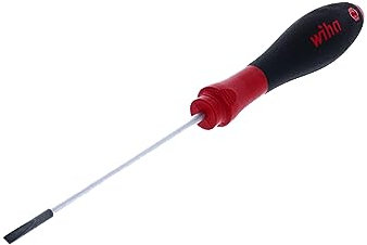 Wiha Schraubendreher SoftFinish® Schlitz mit Rundklinge für tiefliegende Schrauben (00691) 3,5 mm x 100 mm